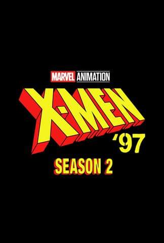 Marvel Animation's X-Men '97 Disney+ TV Show Season 2 Logo on Black