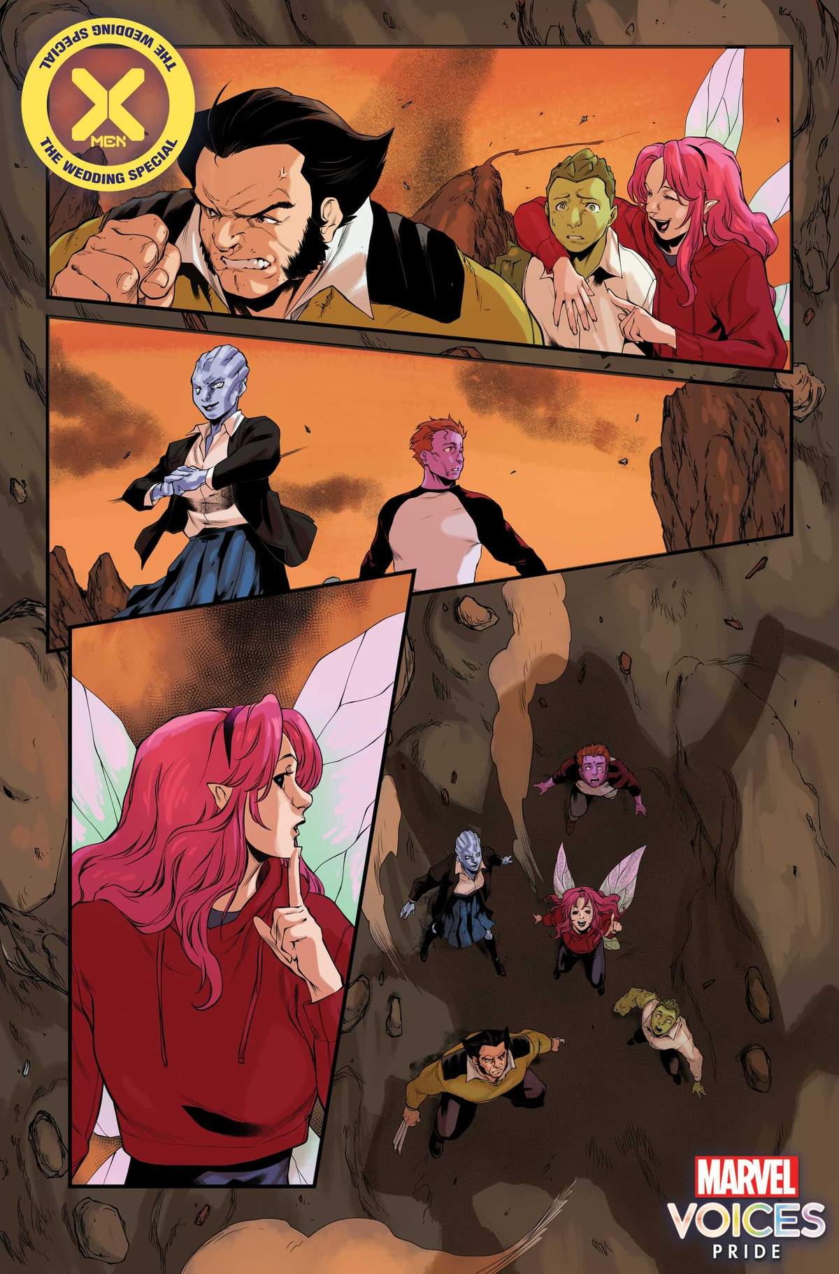 X-MEN: THE WEDDING SPECIAL #1 interior artwork by Emilio Pilliu