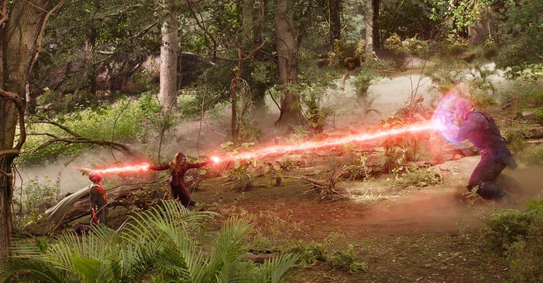 Scarlet Witch, Thanos and Vision