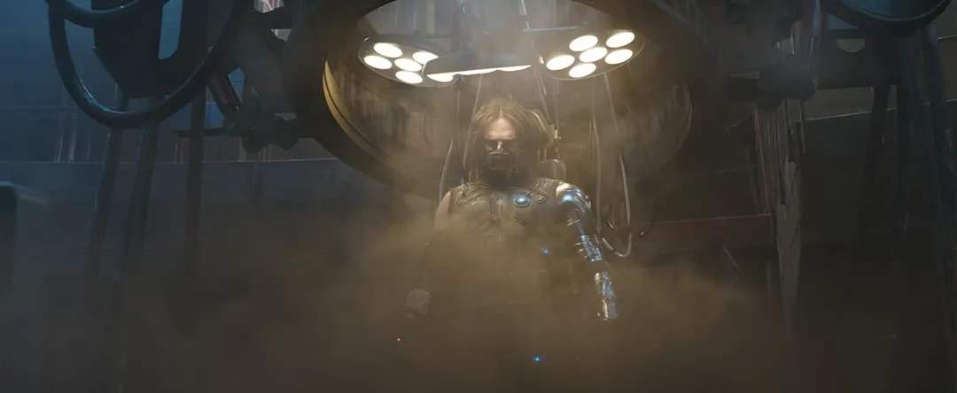 Winter Soldier (Bucky Barnes) coming out of cryogenic freeze