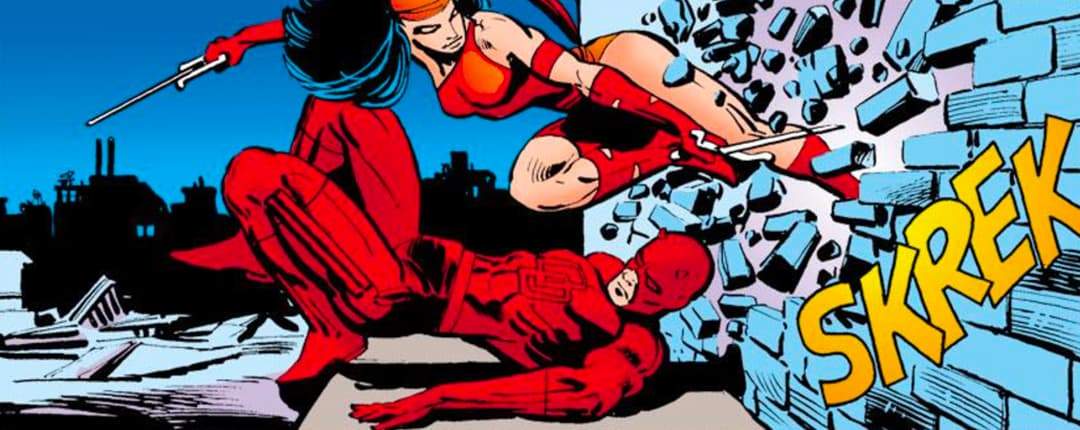Elektra faces off against Daredevil.