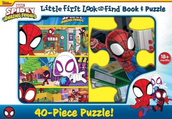 Disney Junior Marvel Spidey and his Amazing Friends: Little First Look and Find Book & Puzzle