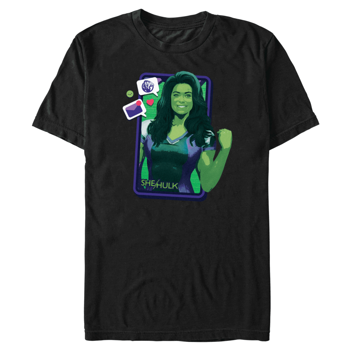 She-Hulk t-shirt / shop it <a href= https://www.hottopic.com/product/marvel-she-hulk-attorney-at-law-representative-t-shirt/19774303.html>here</a>