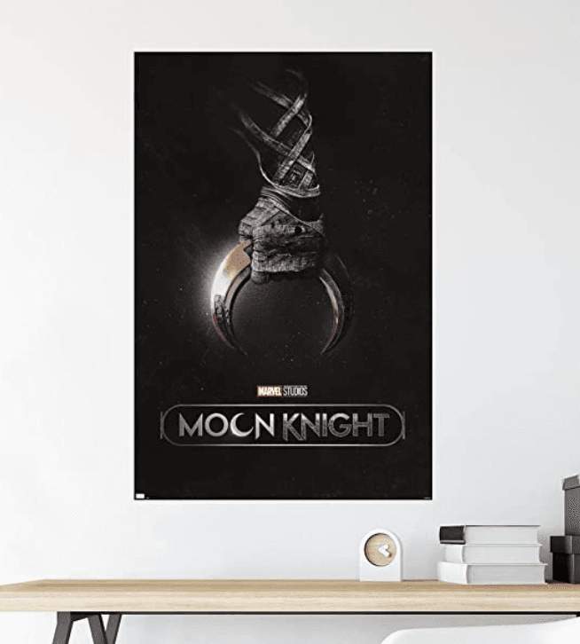 Marvel Moon Knight One Sheet / shop it <a href=https://www.amazon.com/Marvel-Moon-Knight-Teaser-Poster/dp/B09V3B84X1>here</a>