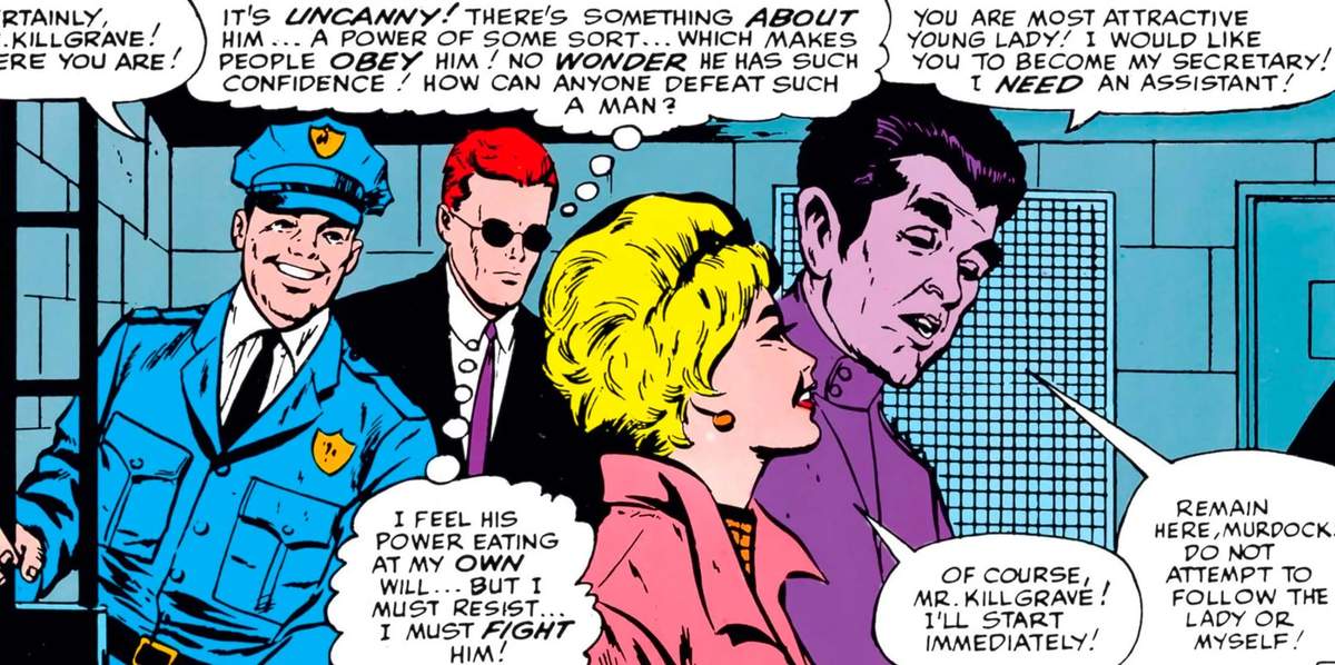 Purple Man using mind control 
