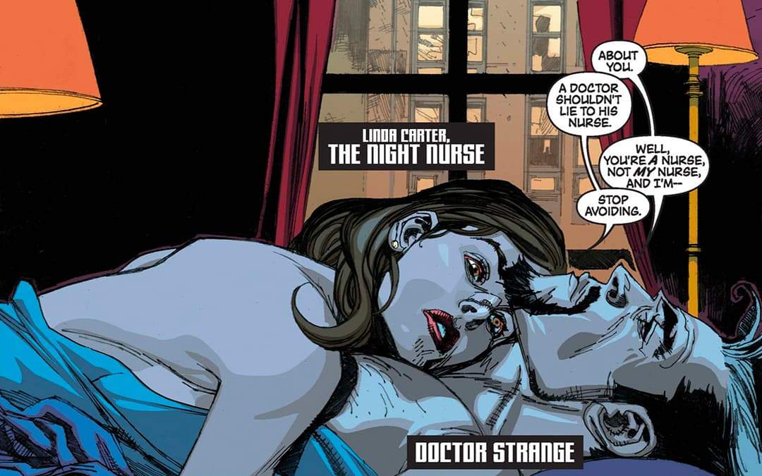 Linda and Doctor Strange Embrace