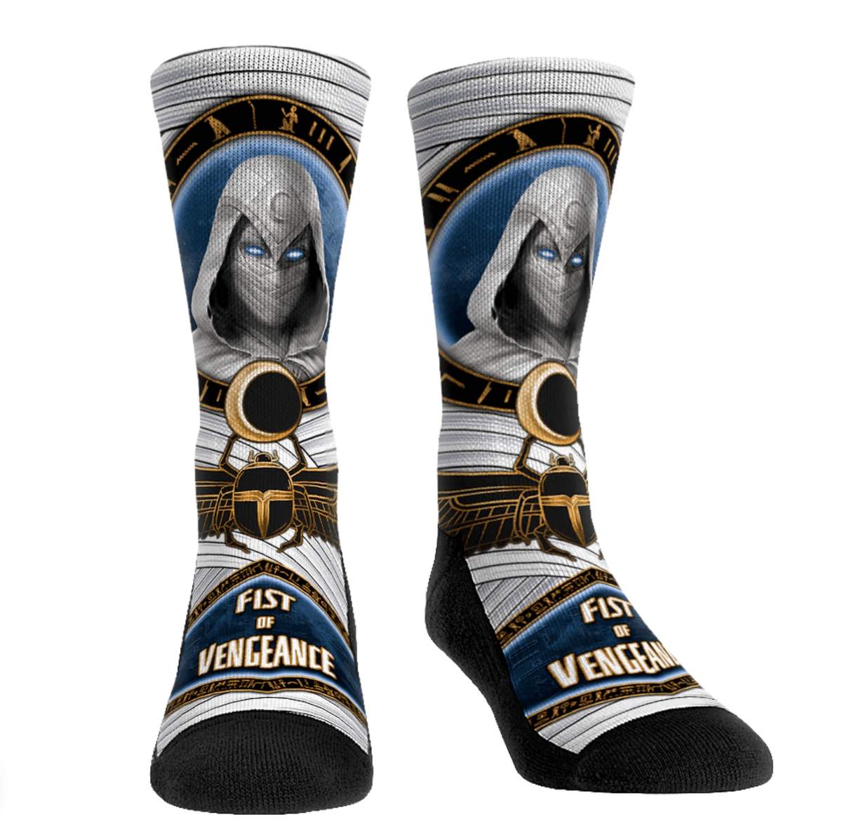 Moon Knight Sideplot socks / shop it <a href=https://rockemsocks.com/products/moon-knight-moon-knight-sideplot>here</a>