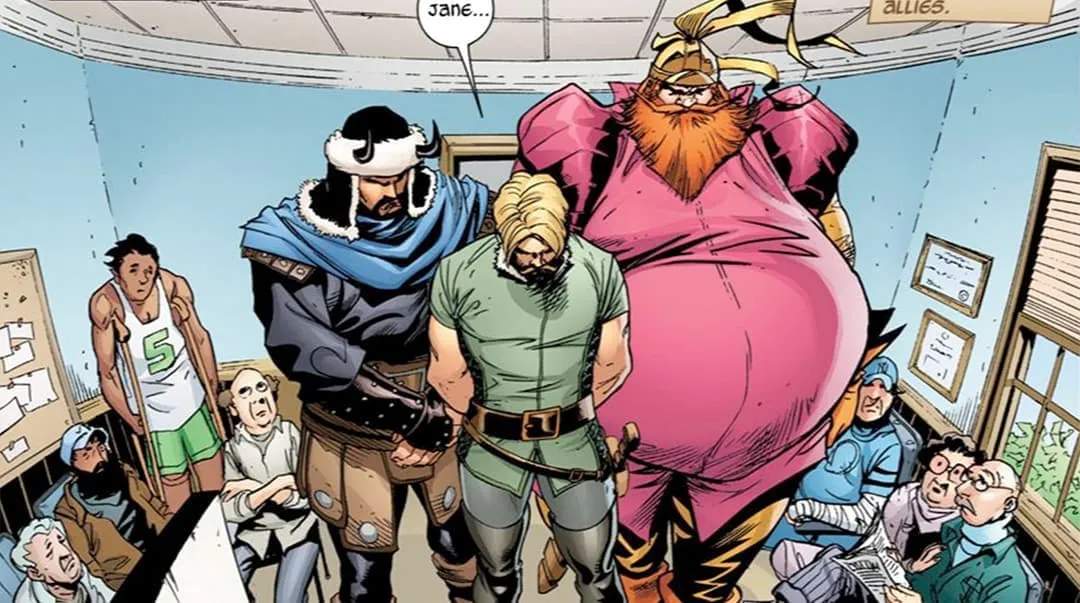 The Warriors Three on Midgard