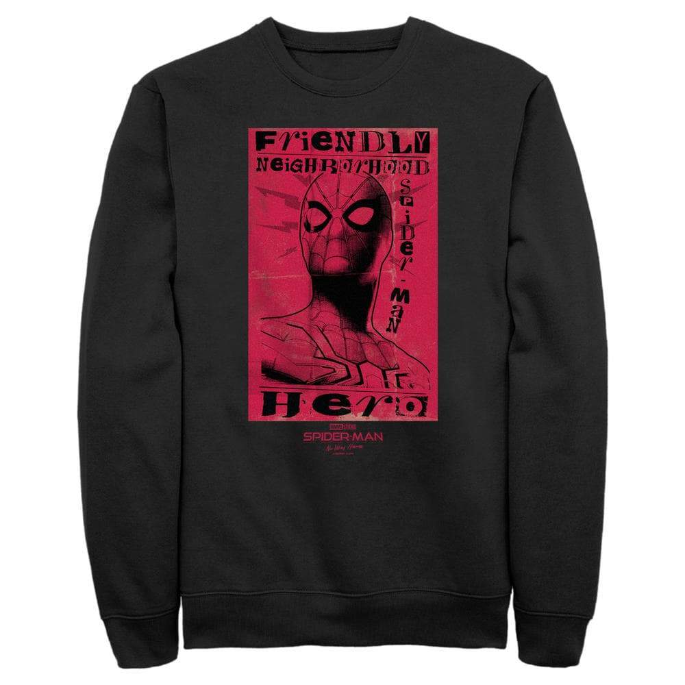 Marvel Men's Marvel Spider-Man: No Way Home Friendly Neighborhood Hero Red Sweatshirt