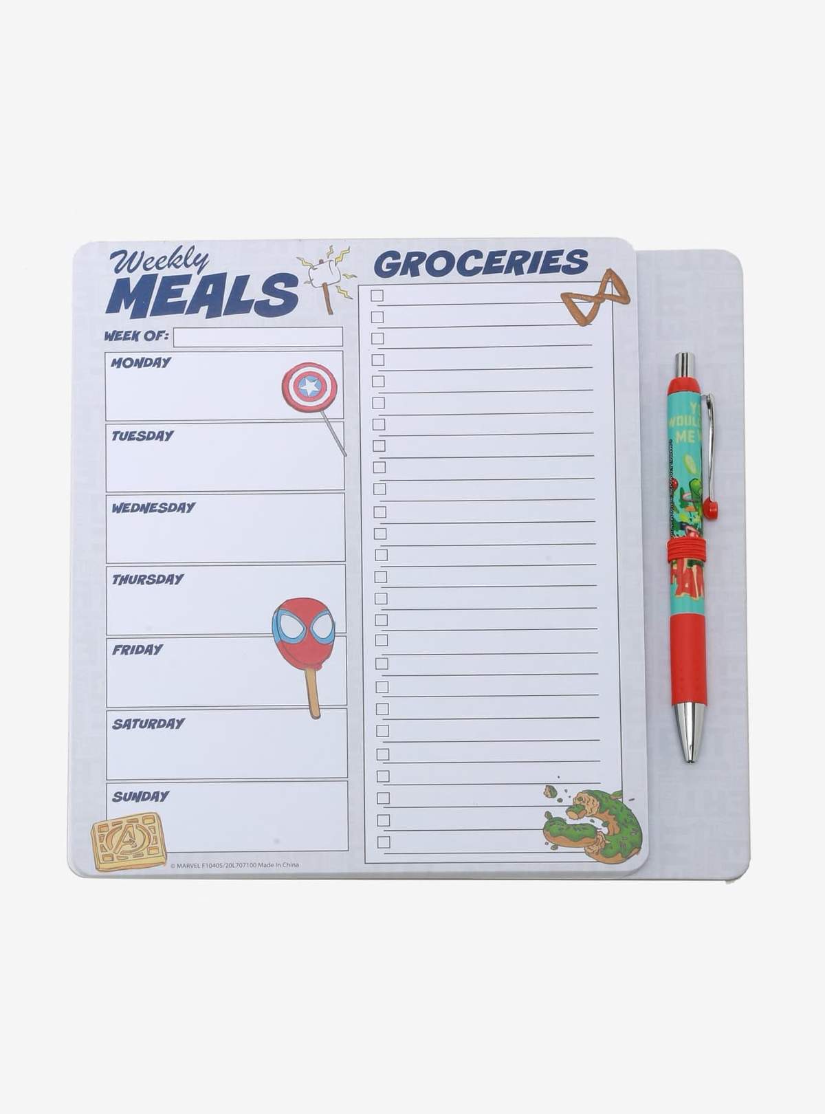 Marvel Eat the Universe Meal Planning Notepad