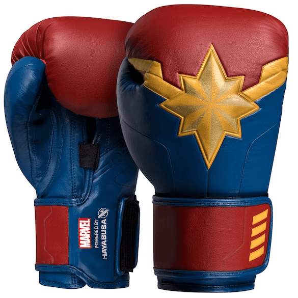 Shop it <a href=https://www.hayabusafight.com/products/marvel-captain-marvel-boxing-gloves?variant=20651755733105&gclid=EAIaIQobChMIiZDr_KOLhAMViDWtBh125ALIEAQYCSABEgILxvD_BwE>here</a>