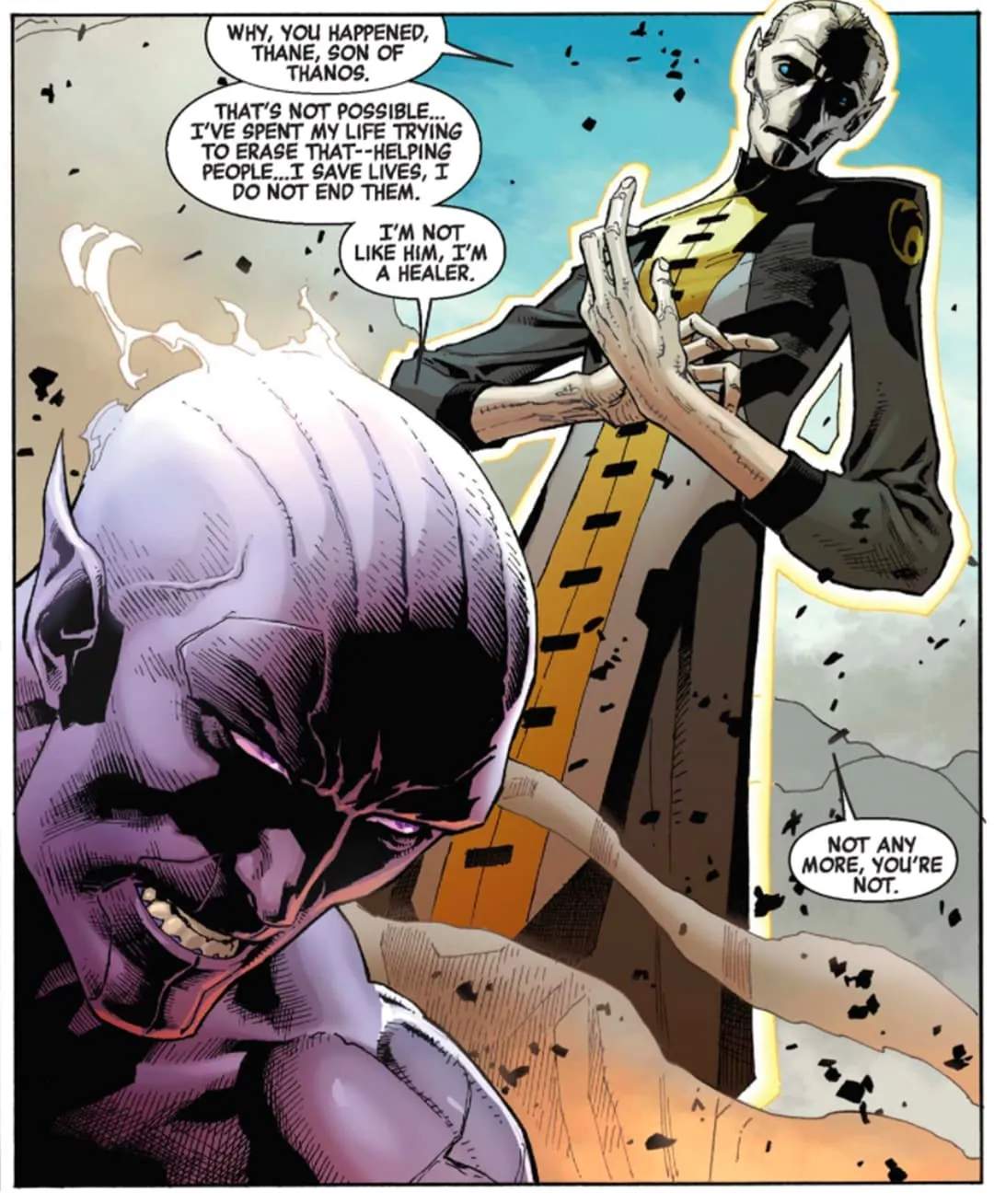 Maw confronts Thane.