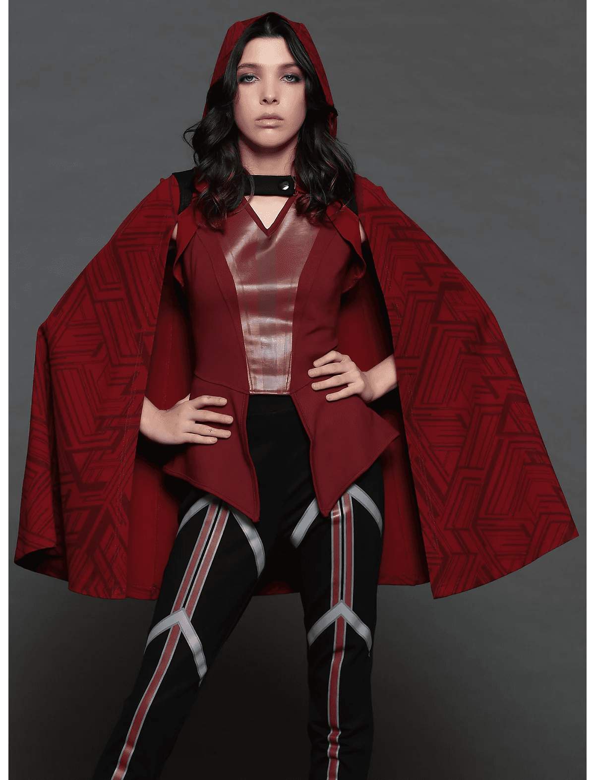 <a href=https://www.hottopic.com/product/her-universe-marvel-wandavision-wanda-hooded-girls-cape/14806501.html>Her Universe Wanda Hooded Cape</a> / Hot Topic