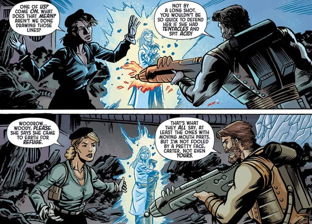 Peggy defends an alien refugee.