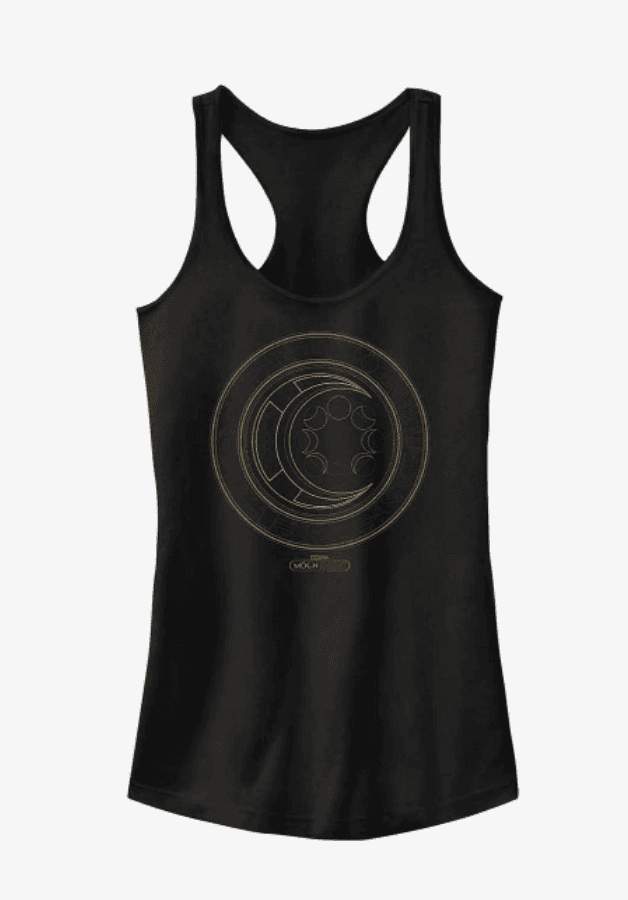 Moon Knight Hieroglyphics tank top / shop it <a href=https://www.hottopic.com/product/marvel-moon-knight-hieroglyphics-logo-girls-tank/18437702.html>here</a>