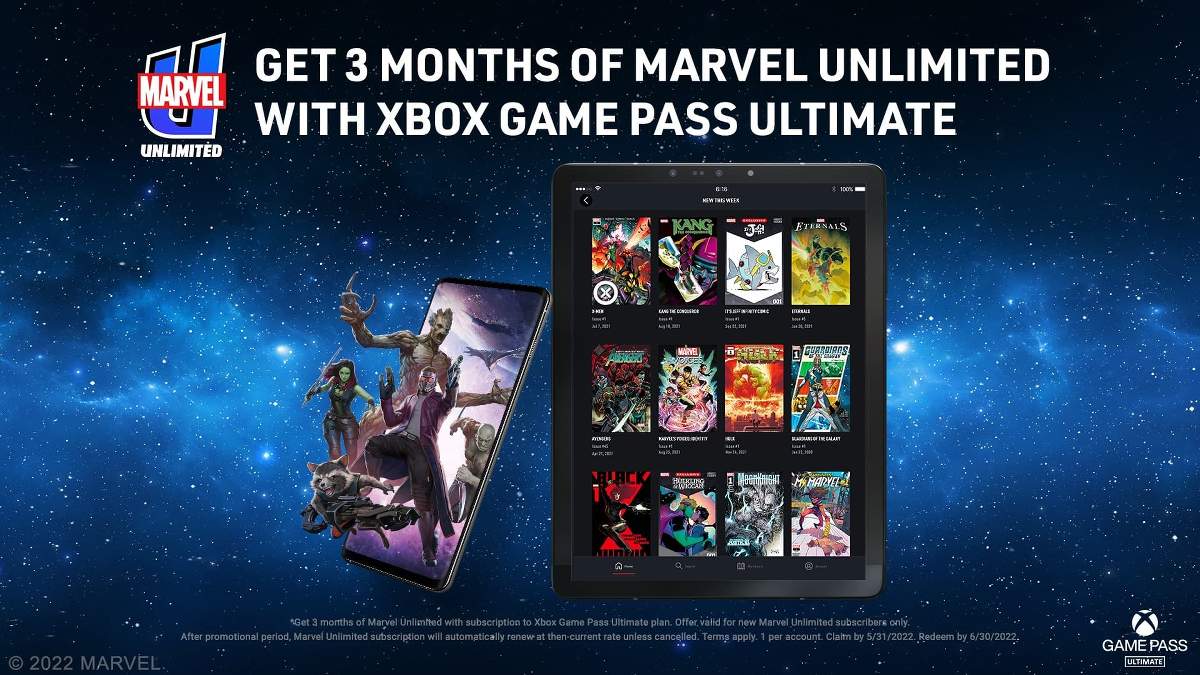Get three months of Marvel Unlimited free with Xbox Game Pass Ultimate!