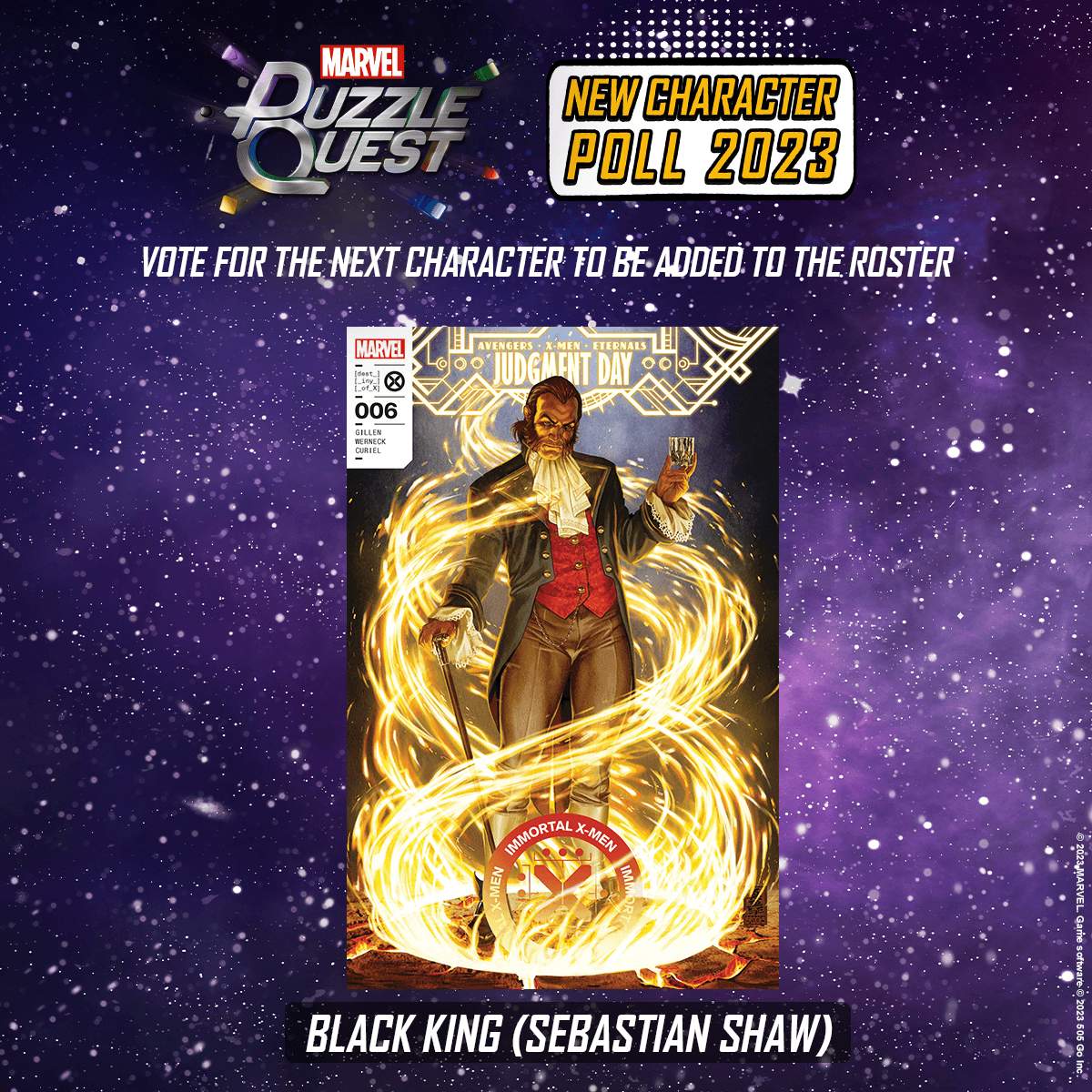 MARVEL Puzzle Quest Black King (Sebastian Shaw)