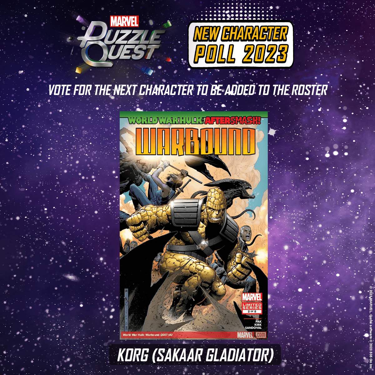 MARVEL Puzzle Quest Korg (Sakaar Gladiator)