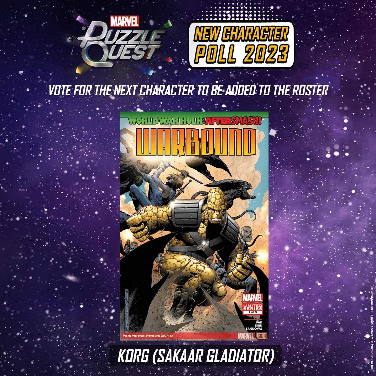 MARVEL Puzzle Quest Korg (Sakaar Gladiator)