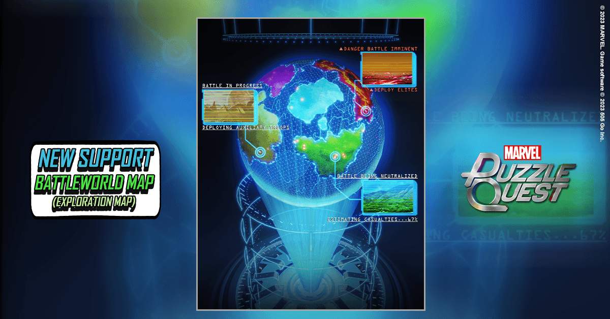 MARVEL Puzzle Quest Battleworld Map New Support