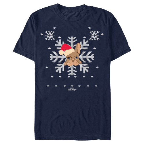 Shop it <a href=https://www.amazon.com/Marvel-Hawkeye-Snowflake-Holiday-T-Shirt/dp/B09KP239SG>here</a>