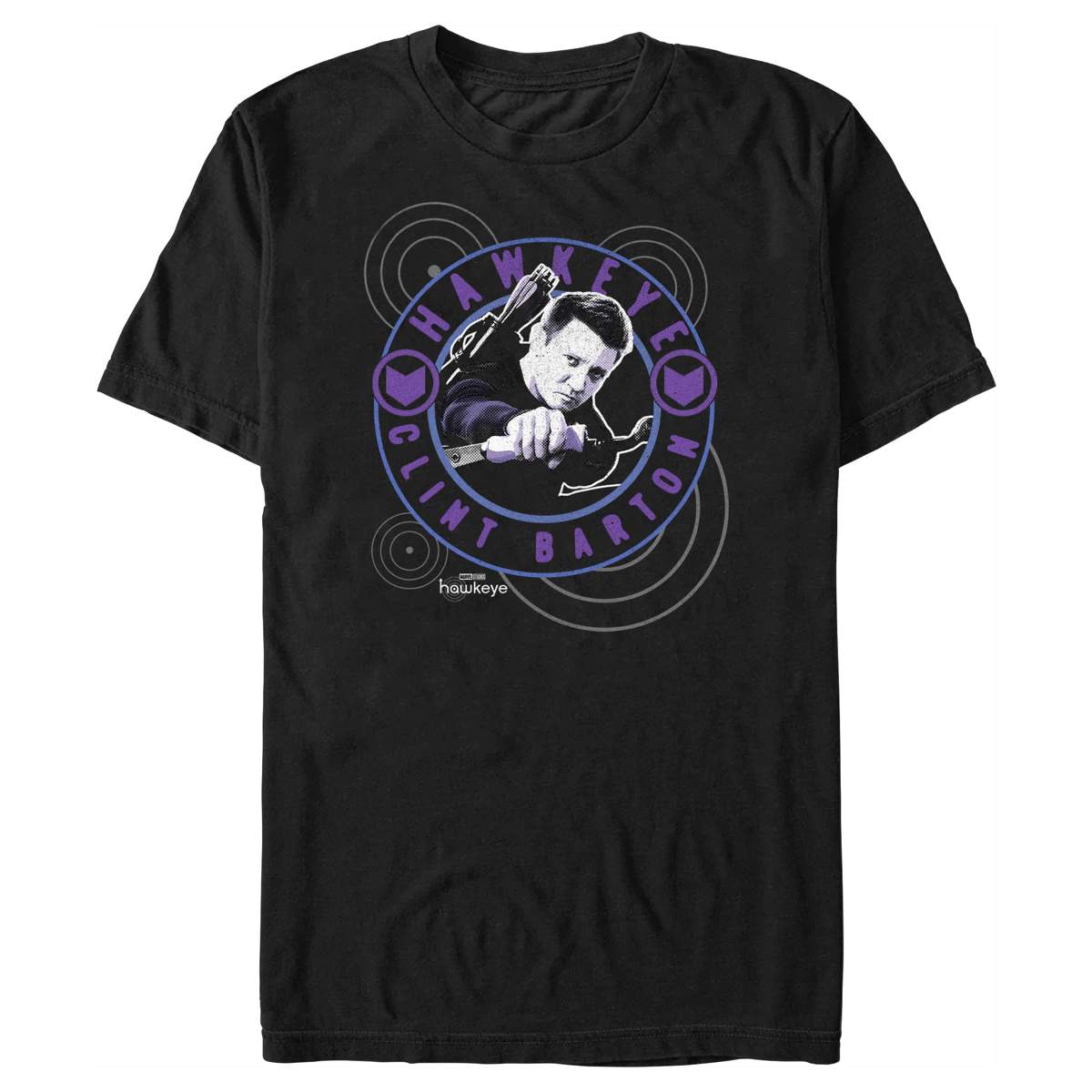 Shop it <a href=https://www.hottopic.com/product/marvel-hawkeye-hawkeye-kate-stamp-t-shirt/16979188.html>here</a>