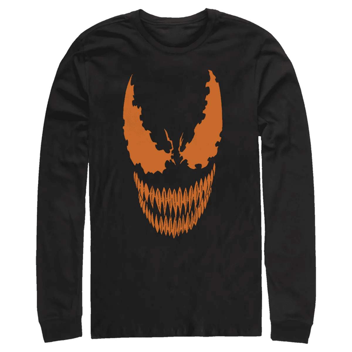 Men's Marvel Halloween Venom Scary Face Costume Long Sleeve Shirt