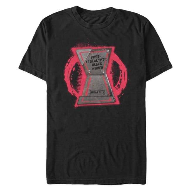 Post Apocolyptic Black Widow T-Shirt / shop it <a href=”https://www.shopdisney.com/post-apocalyptic-black-widow-t-shirt-for-adults-marvel-what-if...-6720106273453M.html">here</a>