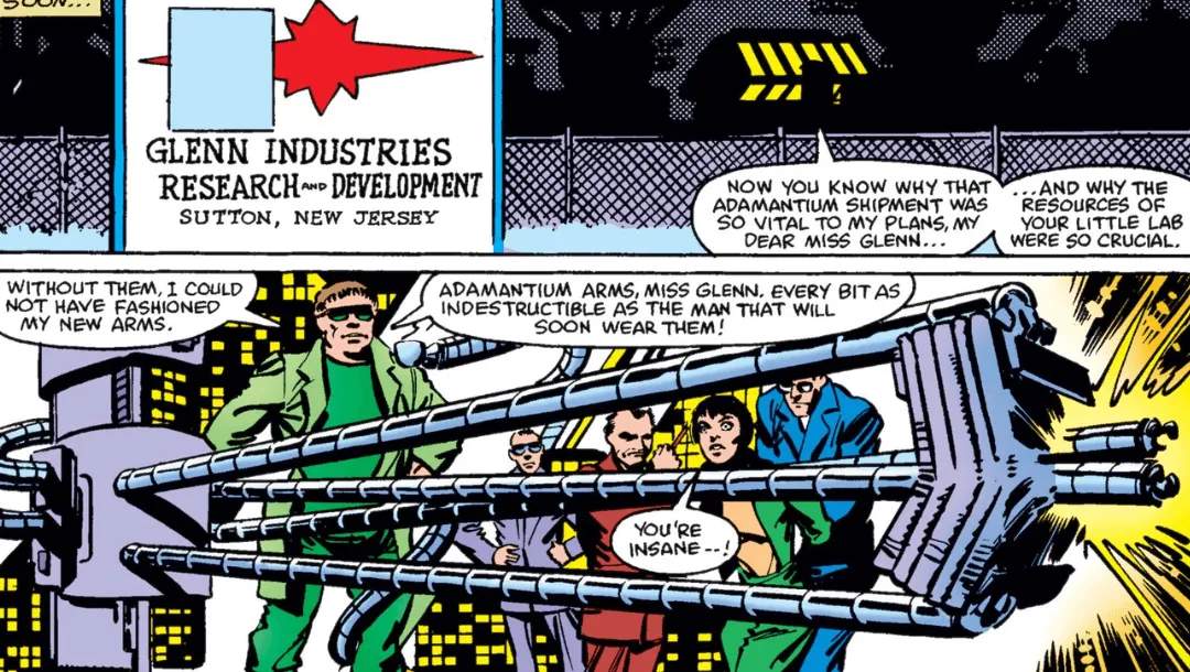 Doctor Octopus creates new arms made of Adamantium