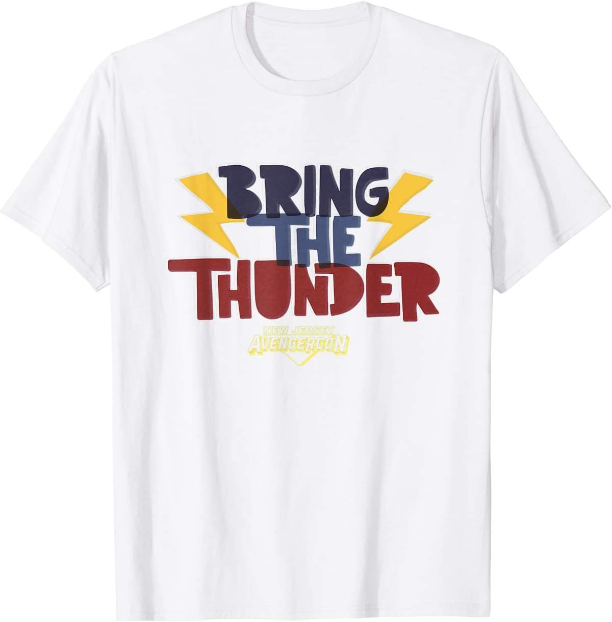 BRING THE THUNDER t-shirt / shop it <a href=https://www.amazon.com/Marvel-Jersey-Avengercon-Thunder-T-Shirt/dp/B09Z1XZR77>here</a>