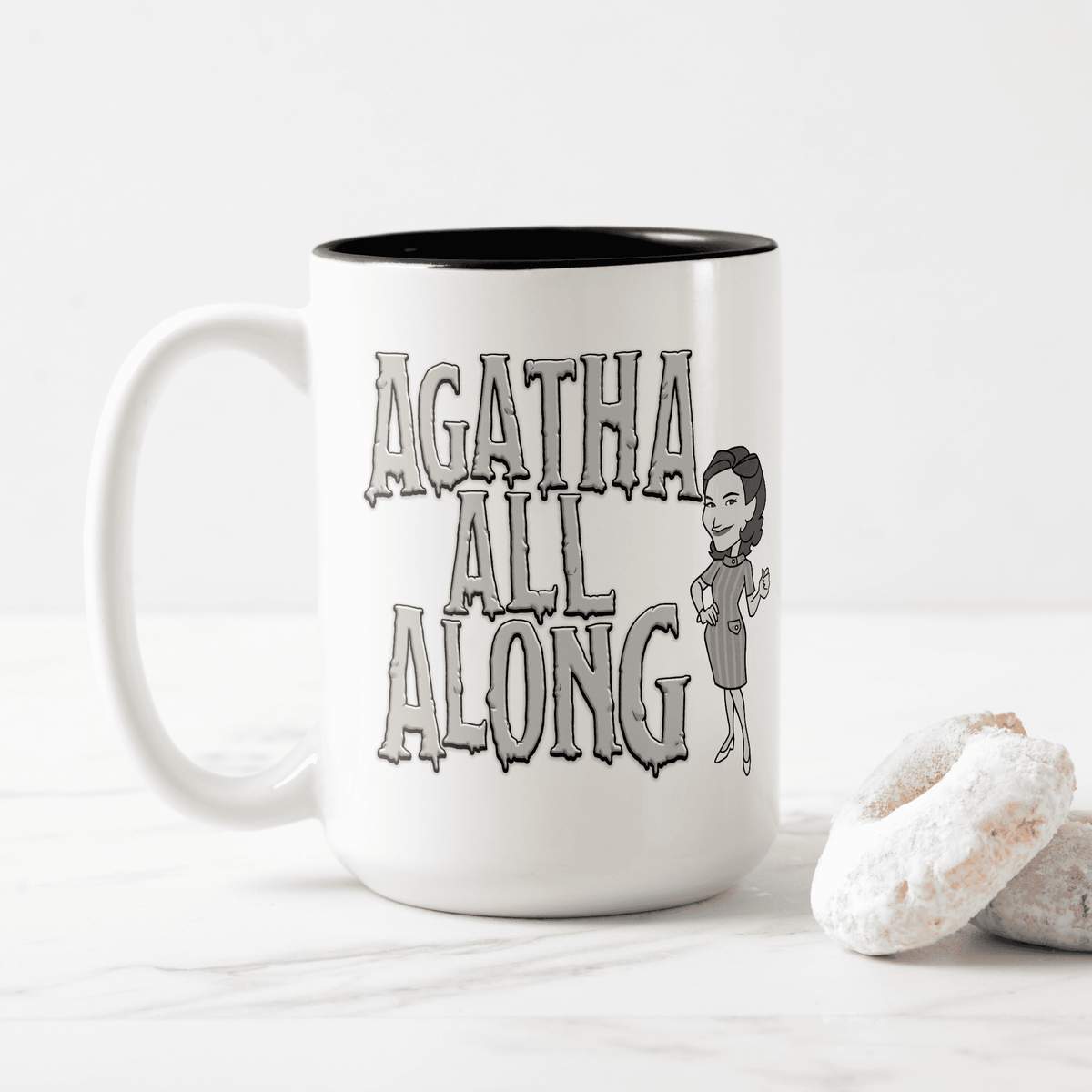<a href=https://www.zazzle.com/agatha_all_along_two_tone_coffee_mug-168917038610030015>’Agatha All Along’ Two-Tone Mug</a> / Zazzle