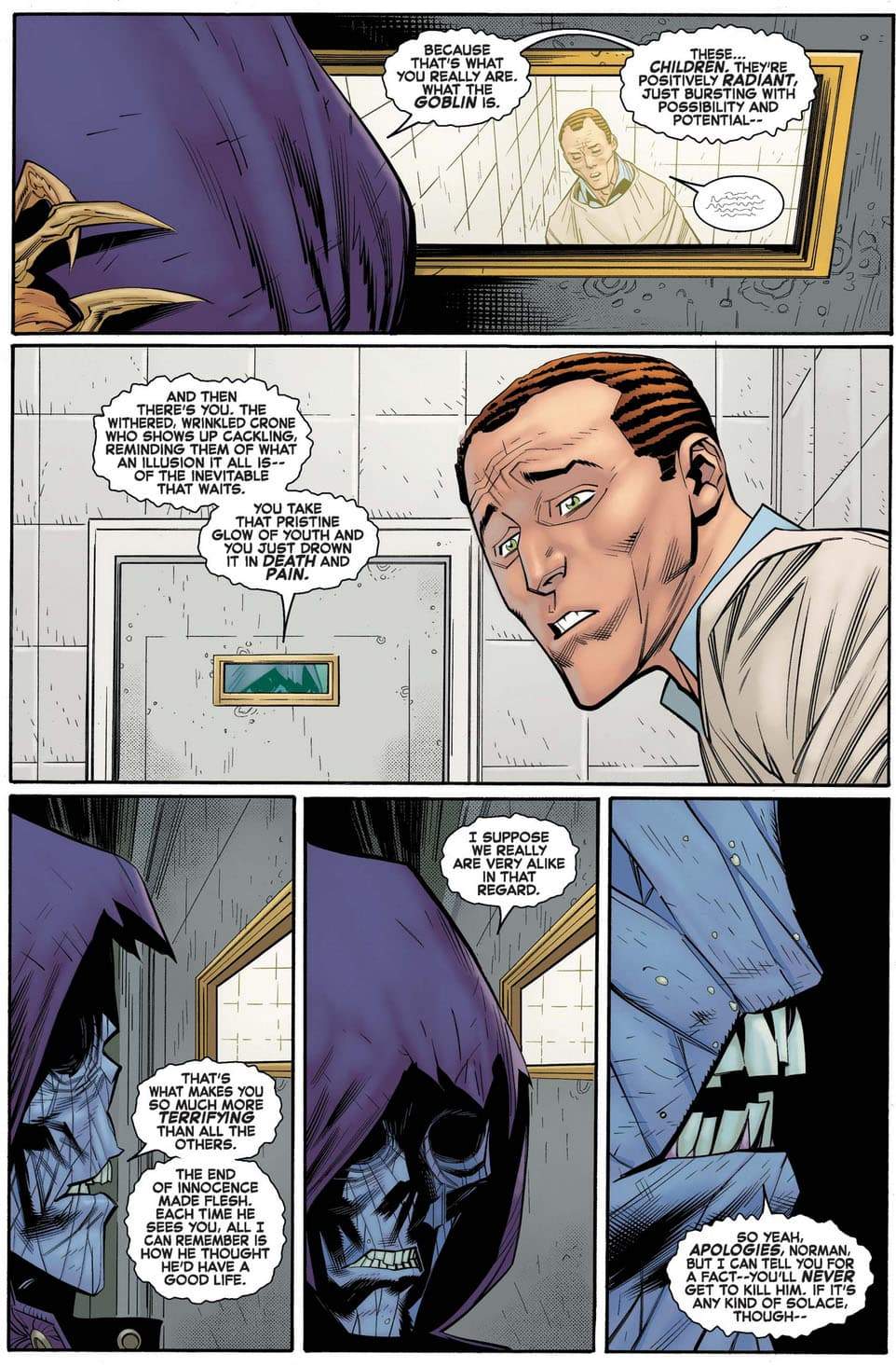 Kindred talking to Norman Osborn