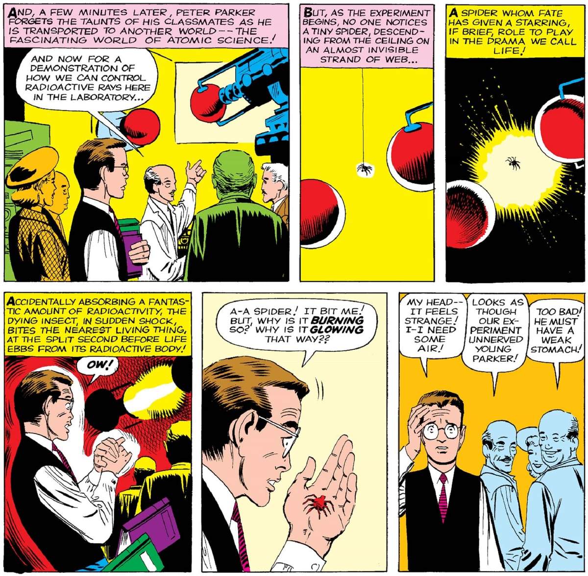 The moment that changed Peter Parker’s life in AMAZING FANTASY (1962) #15.