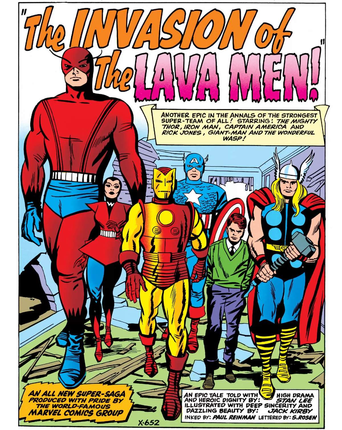 AVENGERS (1963) #10 artwork by Jack Kirby, Paul Reinman, and Stan Goldberg