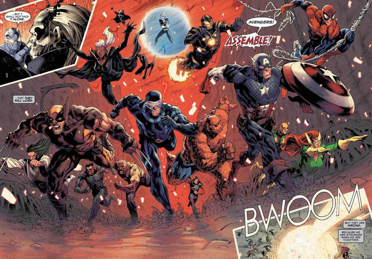 Avengers and X-Men face Knull head-on.