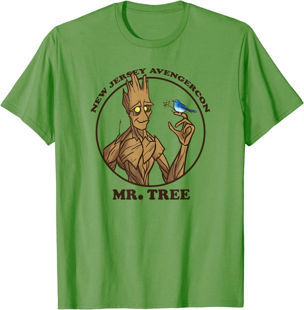 MR. TREE t-shirt / shop it <a href=https://www.amazon.com/Marvel-Jersey-Avengercon-Groot-T-Shirt/dp/B09Z2GV2B7>here</a>