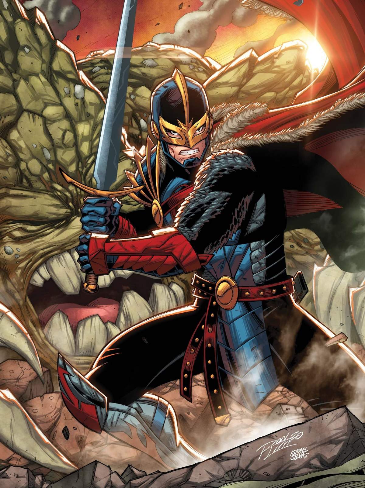 BLACK KNIGHT: CURSE OF THE EBONY BLADE (2021) #1 variant cover by Sergio Davila.