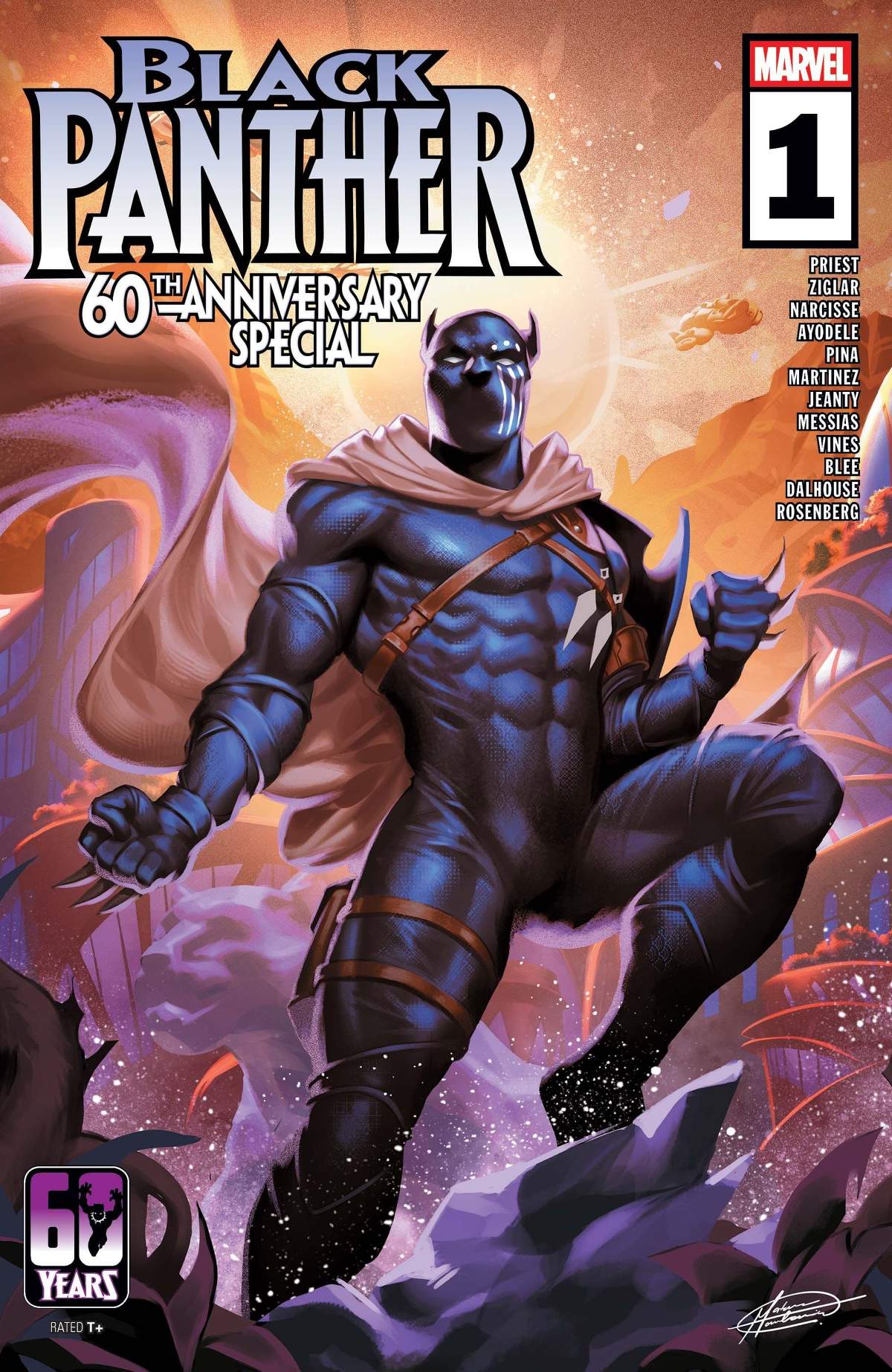 BLACK PANTHER 60TH ANNIVERSARY SPECIAL (2026) #1 cover by Mateus Manhanini