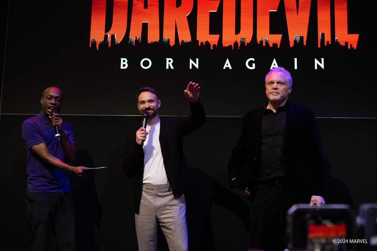 'Daredevil: Born Again' stars Charlie Cox and Vincent D'Onofrio at NYCC 2024