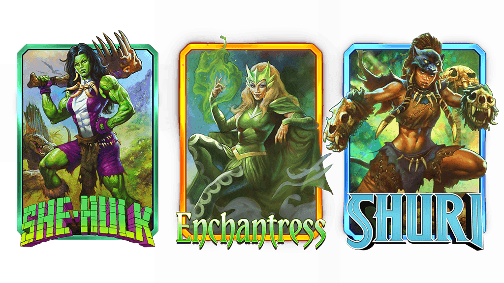 MARVEL SNAP She-Hulk Enchantress Shuri