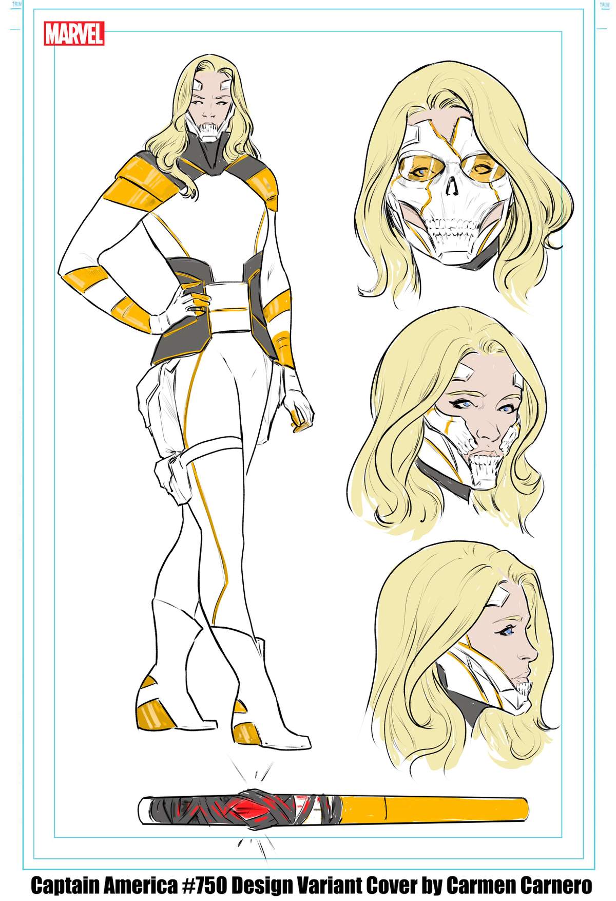 CAPTAIN AMERICA #750 Design Variant Cover by Carmen Carnero