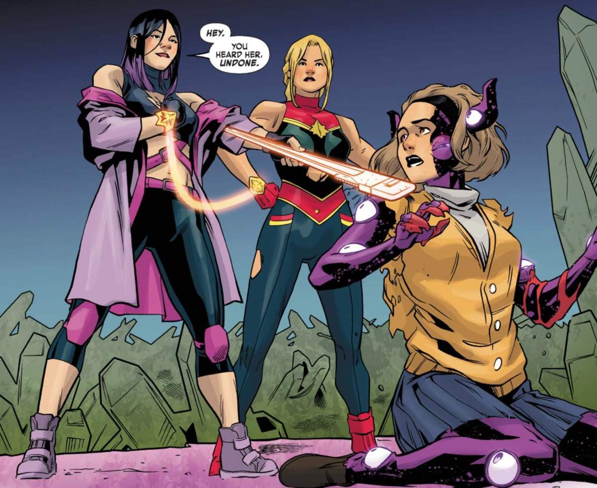 CAPTAIN MARVEL (2023) #10 panel by Alyssa Wong and Ruairí Coleman