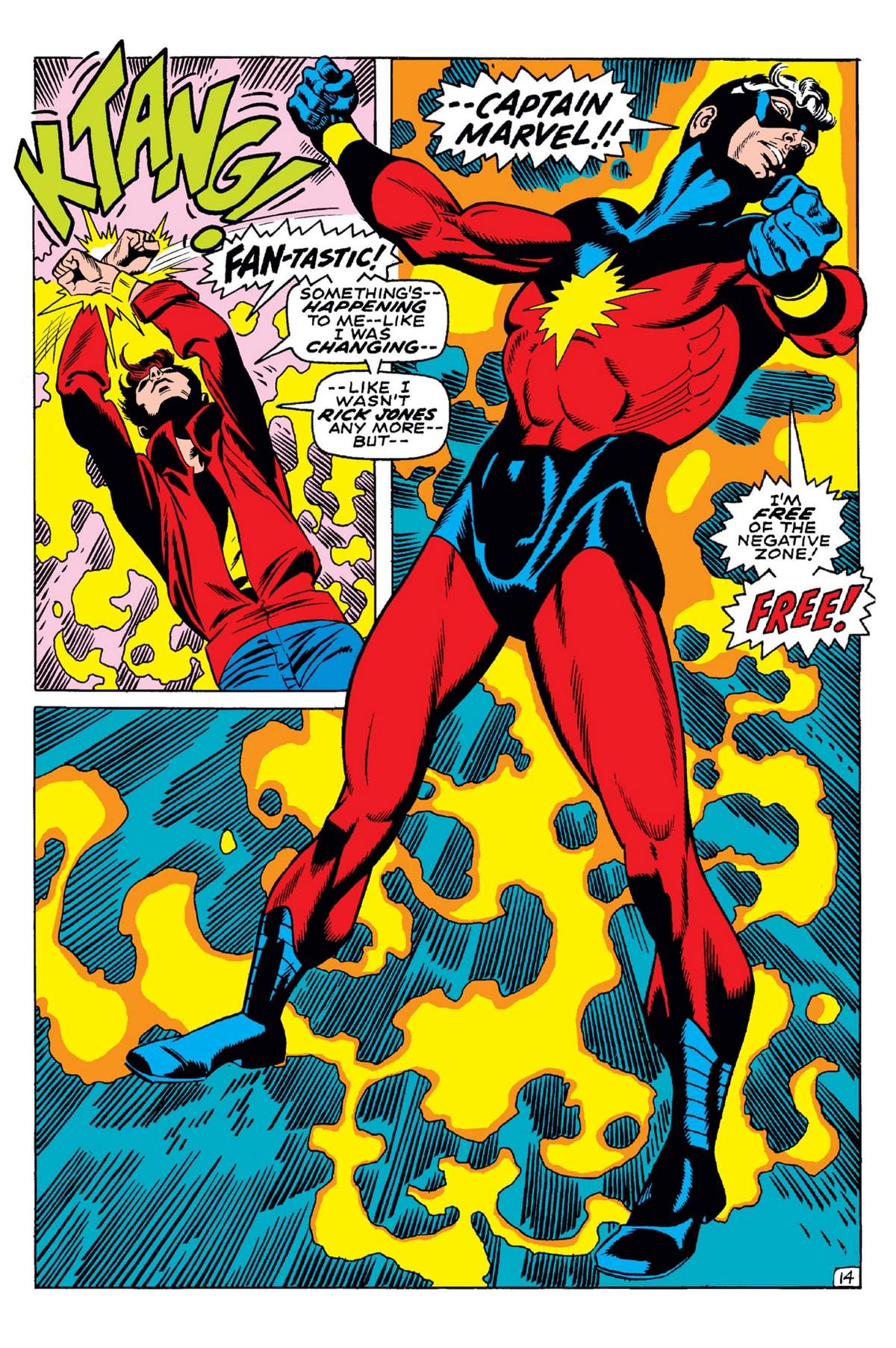 CAPTAIN MARVEL (1968) #17 artwork by Gil Kane and Dan Adkins