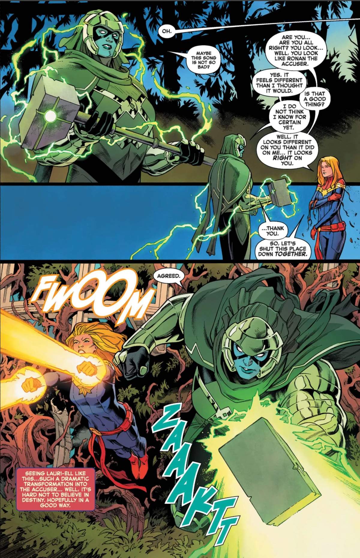 CAPTAIN MARVEL (2019) #21 page by Kelly Thompson, Cory Smith, and Adriano di Benedetto