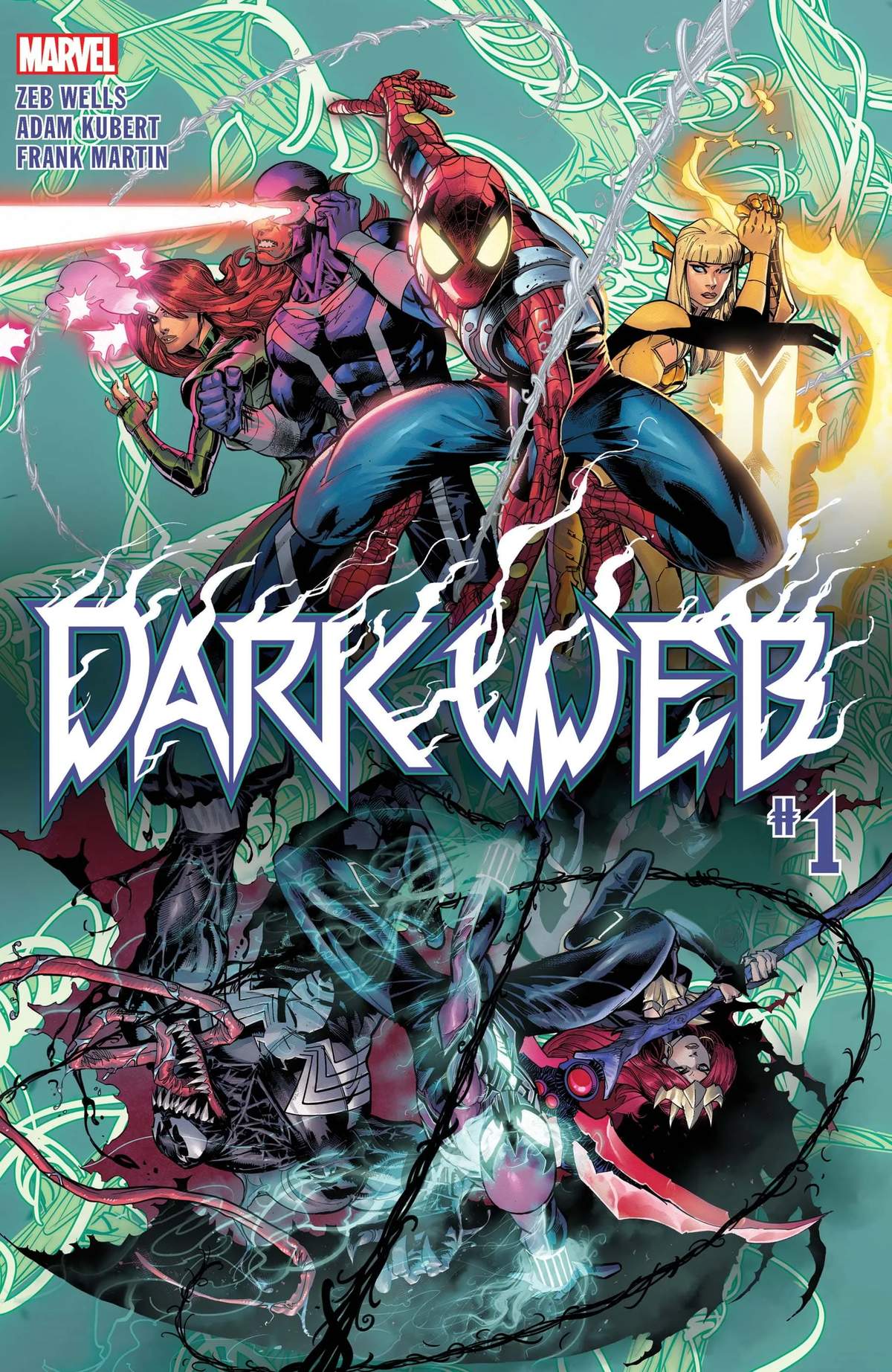DARK WEB (2022) #1 cover by Adam Kubert
