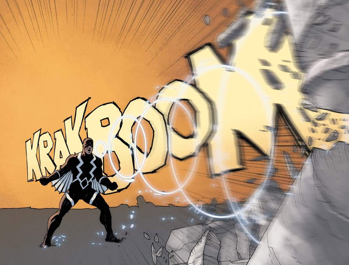 DEATH OF THE INHUMANS (2018) #2 panel by Ariel Olivetti, Jordie Bellaire, and Clayton Cowles