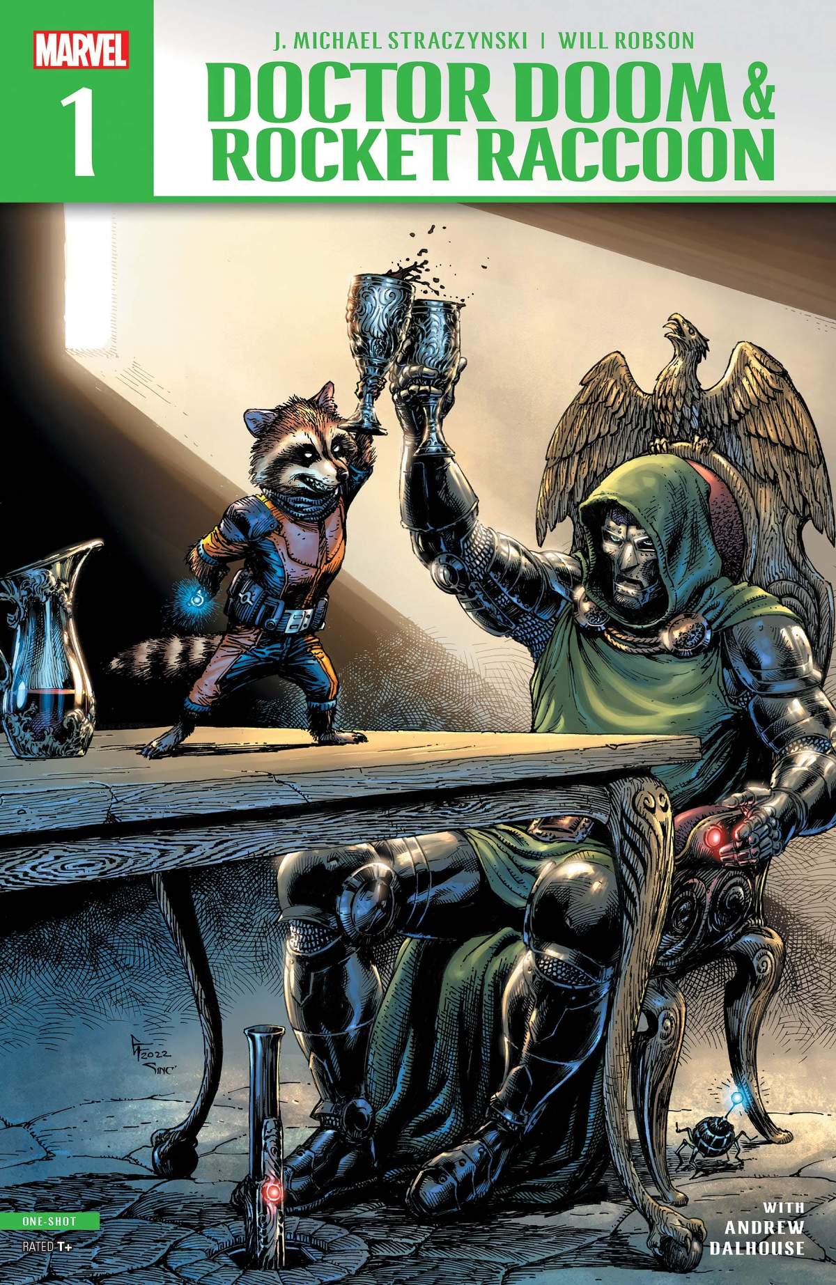 DOCTOR DOOM & ROCKET RACCOON (2025) #1 cover by Gary Frank