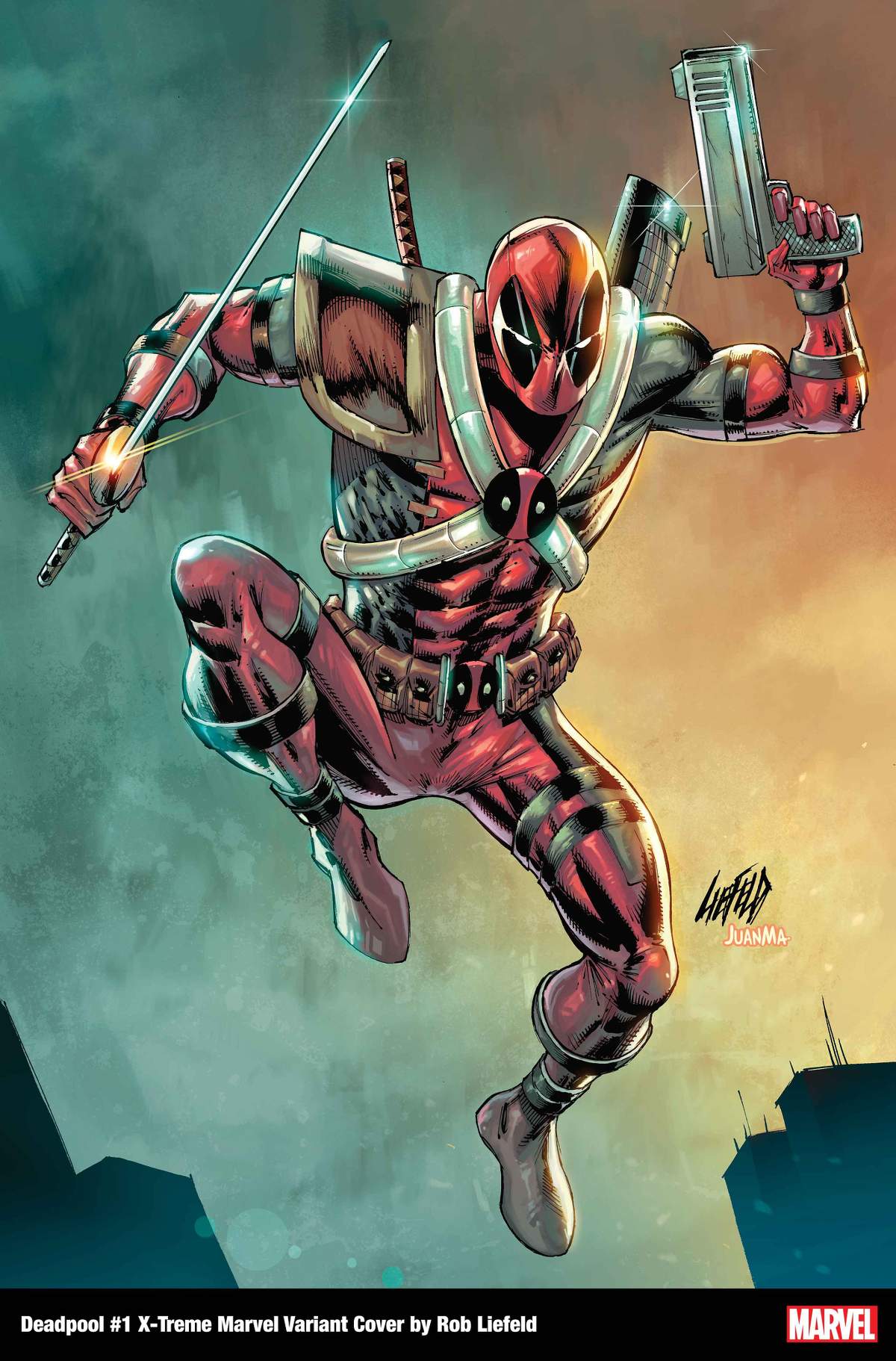 DEADPOOL #1 X-TREME MARVEL VARIANT COVER by ROB LIEFELD