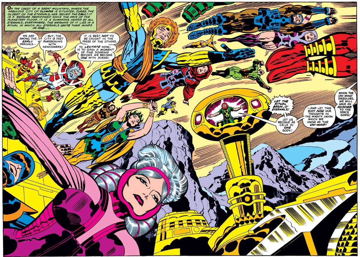 The flight of the Eternals in ETERNALS (1976) #11.