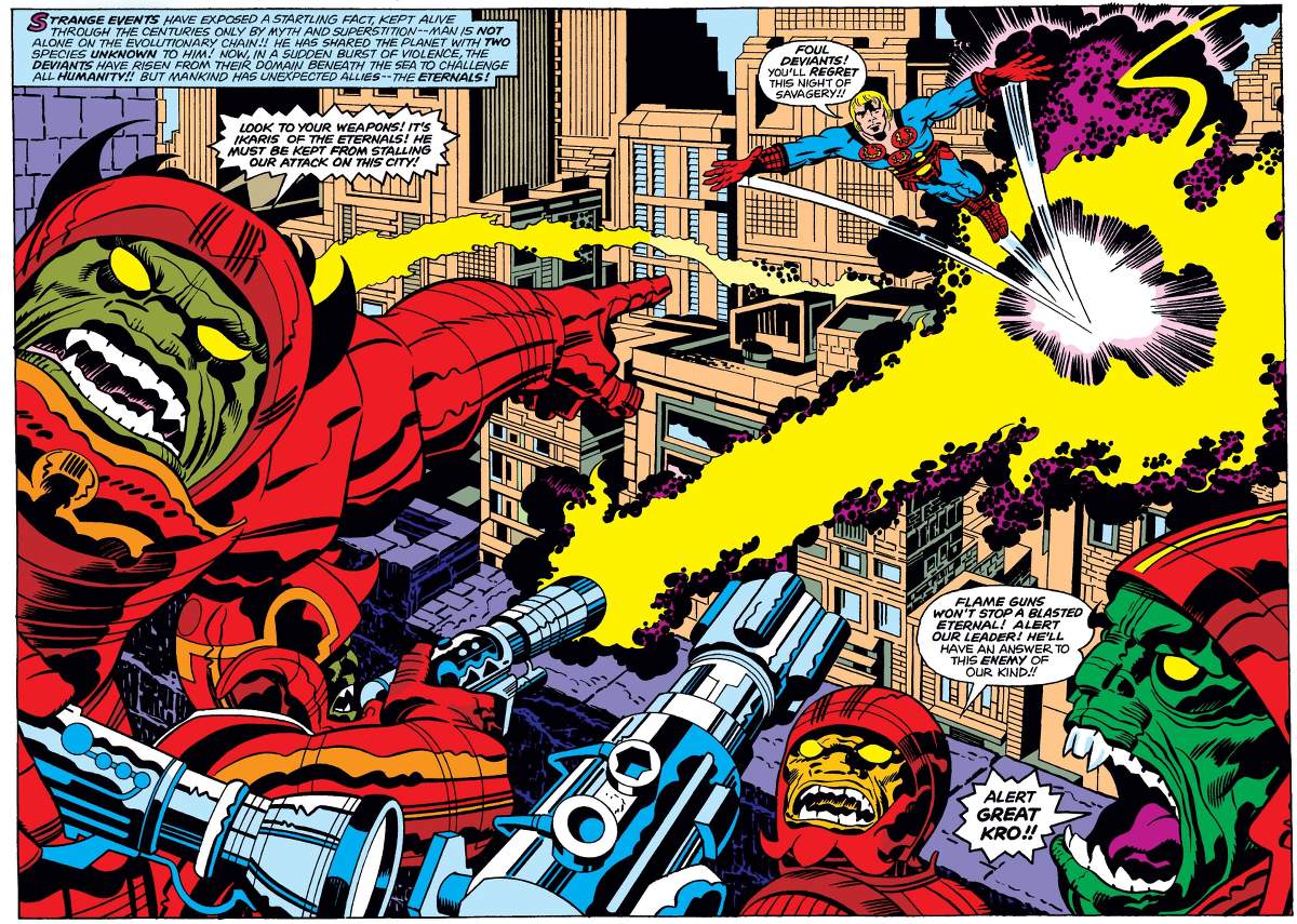 The Deviants attack in ETERNALS (1976) #4,